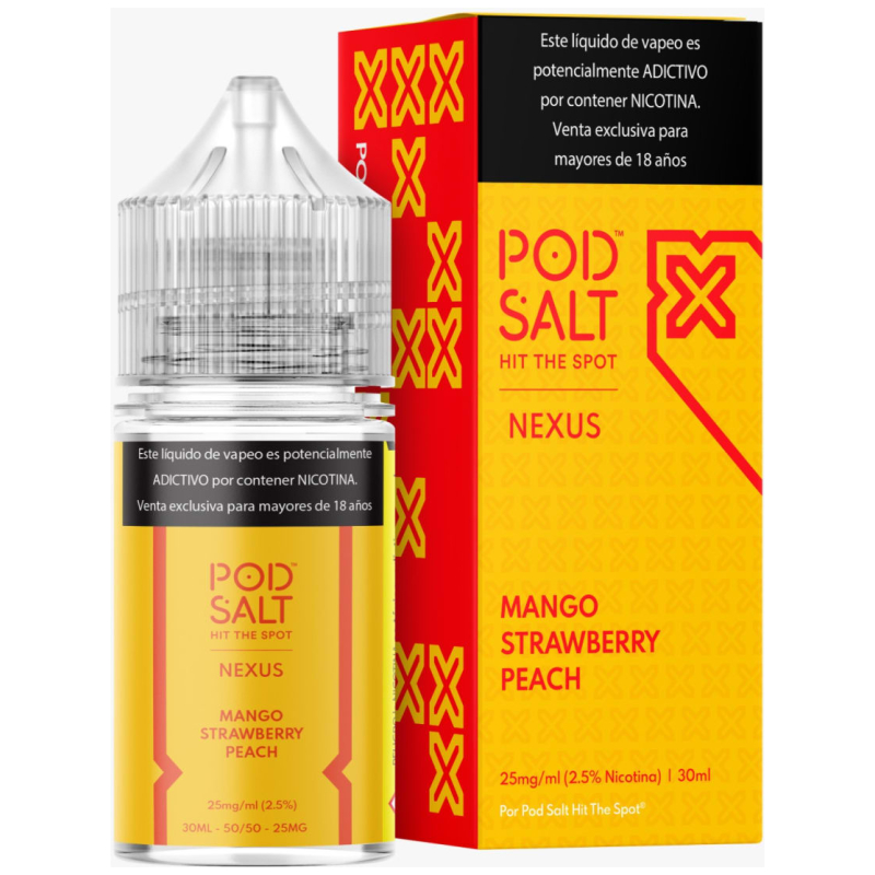 Pod Salt Nexus Mango Strawberry Peach 30ml Pod Salt Nexus Mango Strawberry Peach 30ml