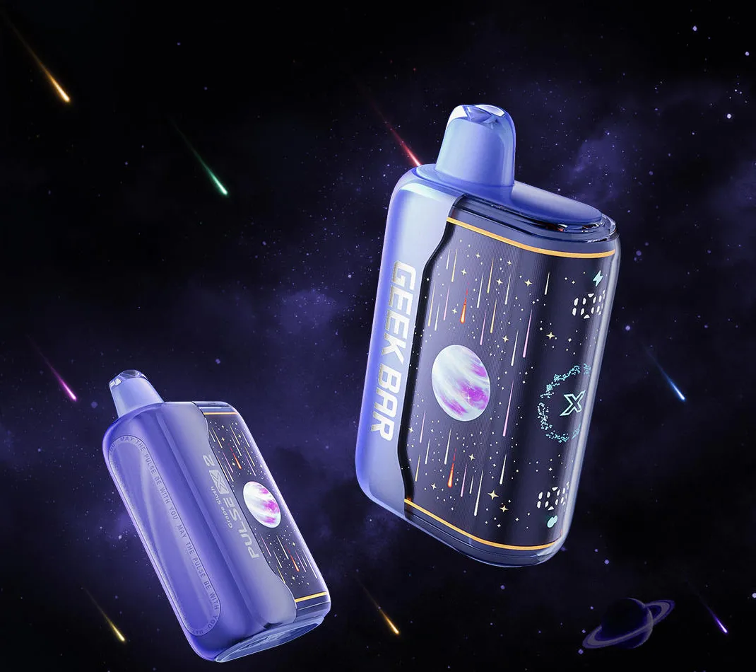 Geek Bar Pulse X 2 de 50.000 Puffs junto a su caja